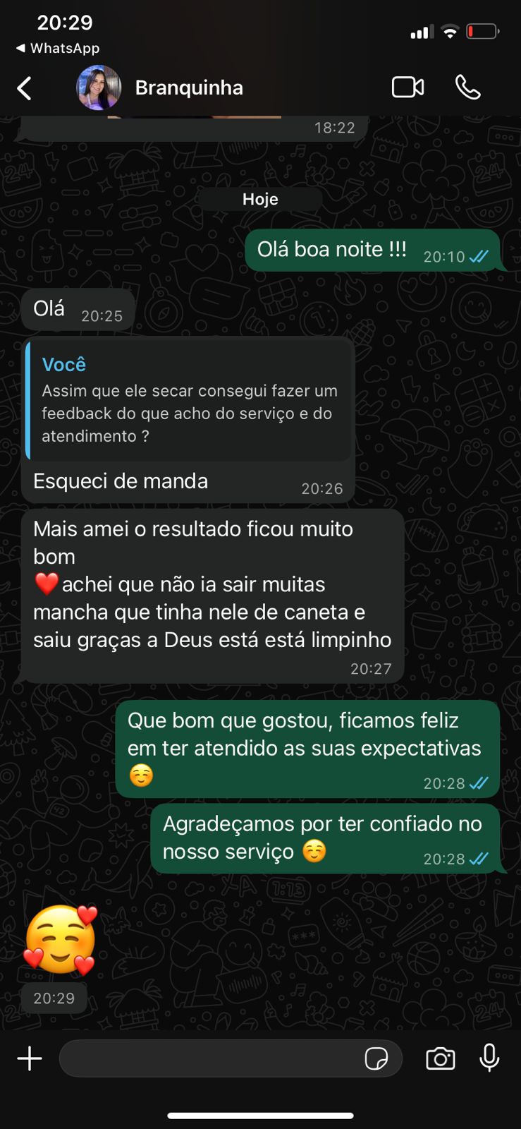 Depoimento de Cliente